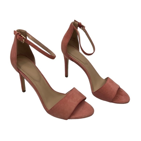 Aldo Pink Suede Ankle Strap Heels Size 8 Women’s - Picture 1 of 10